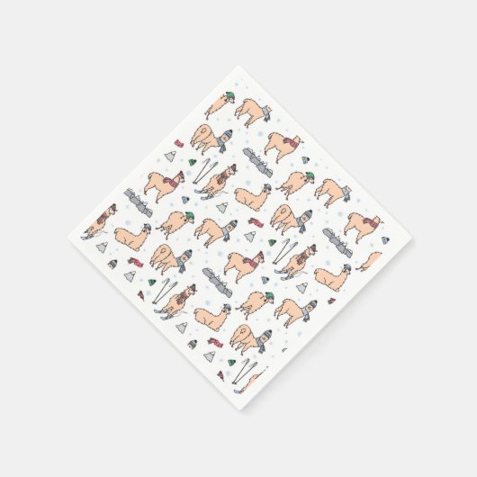 Llama's in Petten- en sorteerpatronen Servet (Hoek)