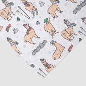 Llama's in Petten- en sorteerpatronen Tissuepapier (Detail)