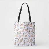 Llama's in Petten- en sorteerpatronen Tote Bag (Voorkant)