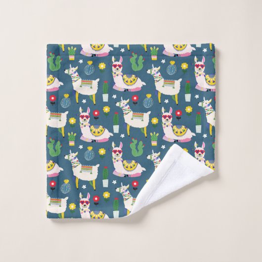 Llamas in zonnebrillen bad handdoek (Wasdoekje)