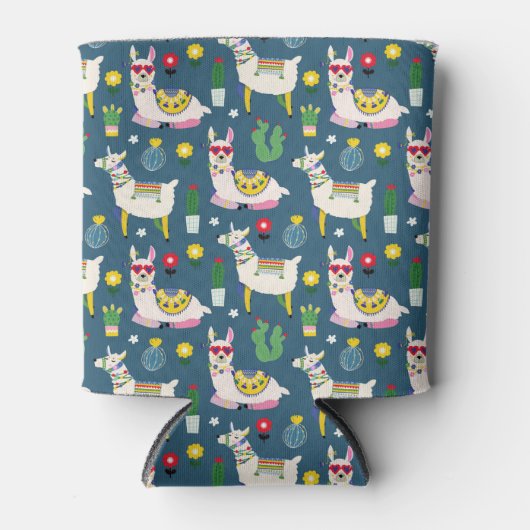 Llamas in zonnebrillen blikjeskoeler (Voorkant)