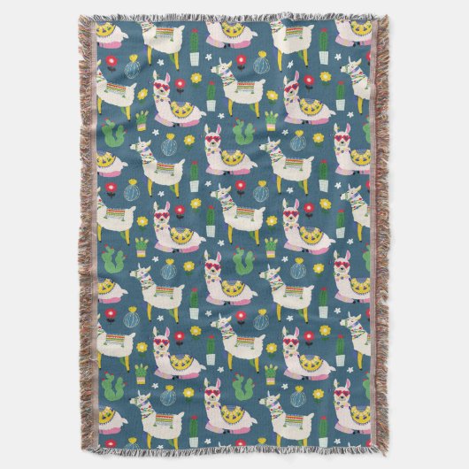 Llamas in zonnebrillen deken (Voorkant Verticaal)
