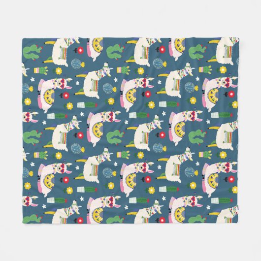 Llamas in zonnebrillen fleece deken (Voorkant (Horizontaal))