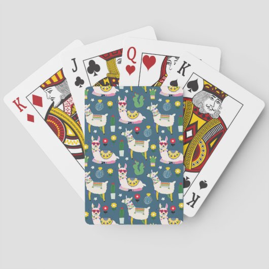 Llamas in zonnebrillen pokerkaarten (Achterkant)