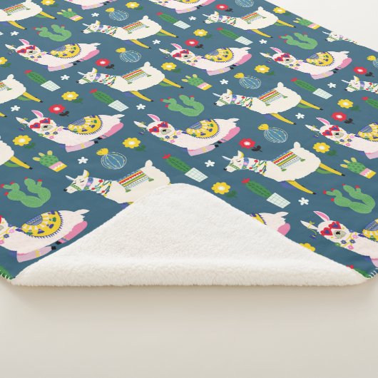 Llamas in zonnebrillen sherpa deken (3/4)