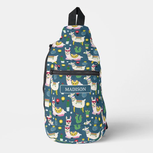 Llamas in zonnebrillen sling bag (Voorkant)