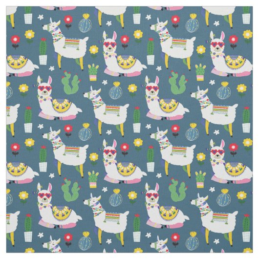 Llamas in zonnebrillen stof (Swatch)