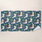 Llamas in zonnebrillen strandlaken (Voorkant)