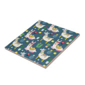 Llamas in zonnebrillen tegeltje (Zijkant)