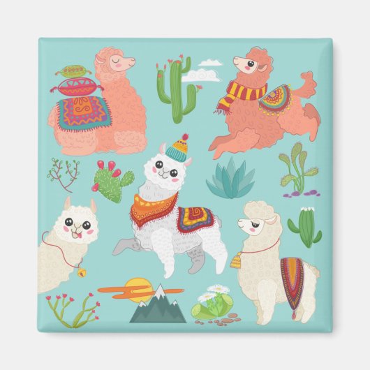 Llamas Magneet (Voorkant)