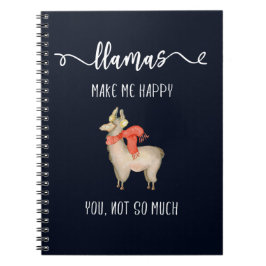 Llama's maken mij gelukkig, jou niet zo zeer Grapp Notitieboek