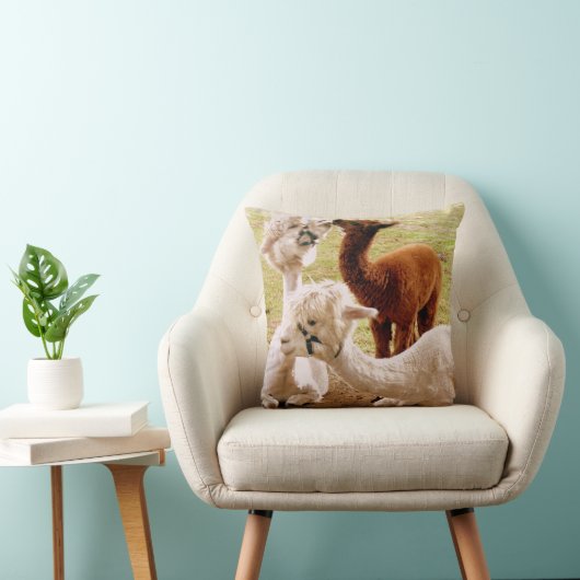 Llamas met Baby cria-ussen Kussen (Stoel)