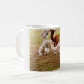 Llamas met Baby ria Koffiemok (Voorkant links)