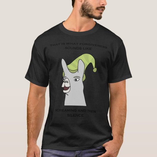 Llamas met Petten - &quot;Dat is wat vergeving T-shirt (Voorkant)