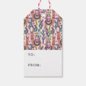 Llamas on Stripes Pattern Cadeaulabel (Voorkant)