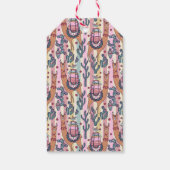 Llamas on Stripes Pattern Cadeaulabel (Achterkant)