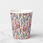 Llamas on Stripes Pattern Papieren Bekers (Links)