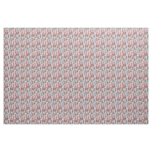 Llamas on Stripes Pattern Stof (Yard (91,4 cm))