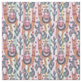 Llamas on Stripes Pattern Stof (Swatch)