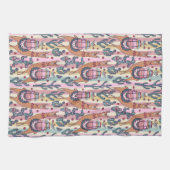 Llamas on Stripes Pattern Theedoek (Horizontaal)