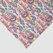 Llamas on Stripes Pattern Tissuepapier (Detail)