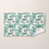 Llamas op Blauwgroen patroon bevestigen Bad Handdoek (Handdoek)