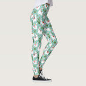 Llamas op Blauwgroen patroon bevestigen Leggings (Rechts)