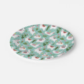 Llamas op Blauwgroen patroon bevestigen Papieren Bordje (Gekanteld)