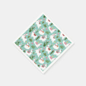 Llamas op Blauwgroen patroon bevestigen Servet (Hoek)