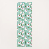 Llamas op Blauwgroen patroon bevestigen Yogamat (Voorkant)