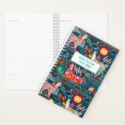 Llamas op Blue Personalized Planner (Display)