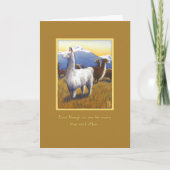 Llamas op Medium Brown die je mist Kaart (Voorkant)