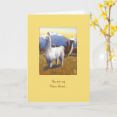 Llama's op Moederdag Mais Kaart (Gele Bloem)