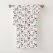 Llamas Pattern glimlachen Bad Handdoek (Insitu)