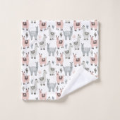 Llamas Pattern glimlachen Bad Handdoek (Wasdoekje)
