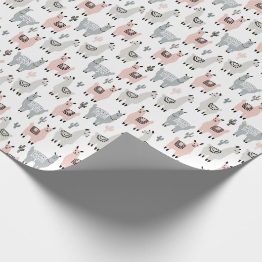 Llamas Pattern glimlachen Cadeaupapier (Hoek)