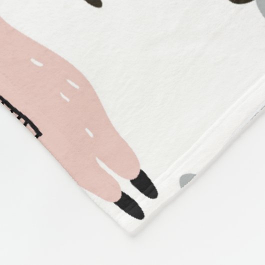 Llamas Pattern glimlachen Fleece Deken (Hoek)