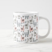 Llamas Pattern glimlachen Grote Koffiekop (Rechts)