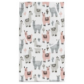 Llamas Pattern glimlachen Klein Cadeauzakje (Achterkant)