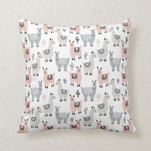 Llamas Pattern glimlachen Kussen