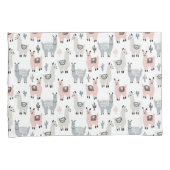 Llamas Pattern glimlachen Kussensloop (Voorkant-Rechts)