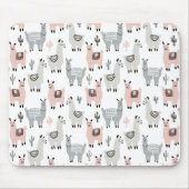 Llamas Pattern glimlachen Muismat (Voorkant)