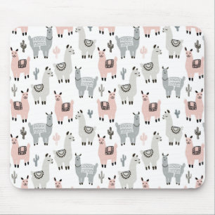 Llamas Pattern glimlachen Muismat