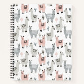 Llamas Pattern glimlachen Notitieboek (Voorkant)