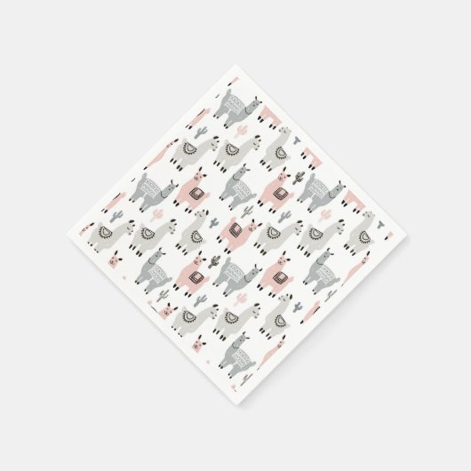 Llamas Pattern glimlachen Servet (Hoek)