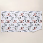 Llamas Pattern glimlachen Strandlaken (Voorkant)
