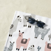 Llamas Pattern glimlachen Strandlaken (In situ)