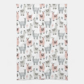 Llamas Pattern glimlachen Theedoek (Verticaal)