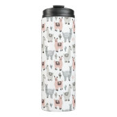 Llamas Pattern glimlachen Thermosbeker (Voorkant)