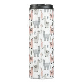 Llamas Pattern glimlachen Thermosbeker (Achterkant)